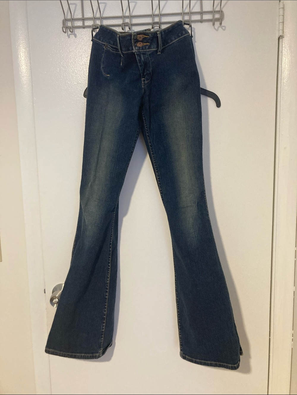 Silver Jeans dark blue flare denim trousers